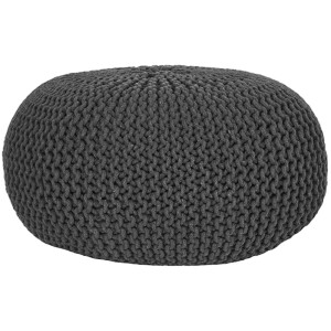 LABEL51 Poef 'Knitted', 70 x 35cm, kleur Antraciet
