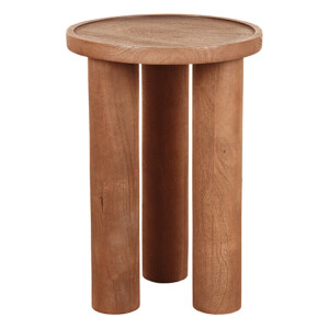 LABEL51 Ronde Bijzettafel 'Elly' Mangohout, 42cm, kleur Naturel