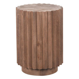 LABEL51 Ronde Bijzettafel 'Novan' Espresso Mangohout, 35cm
