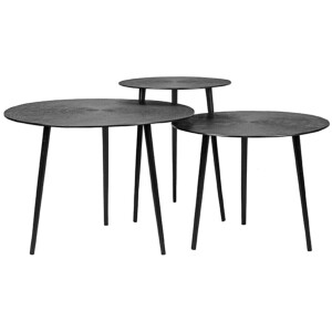 LABEL51 Salontafel 'Nobby' Set van 3 stuks, kleur Zwart