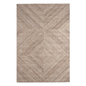 LABEL51 Vloerkleed 'Blendy' Wol, 200 x 300cm, kleur Taupe