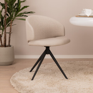 Sohome Draaibare Eetkamerstoel 'Layla' kleur Beige
