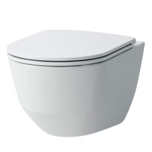 Laufen Pro Pack wandcloset 53x36x34,5cm spoelrandloos slimseat zitting softclose keramiek glans wit h8669570000001