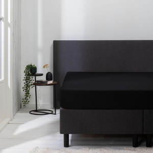 Hoeslaken - Luna Stretch - 2-PACK - 140x200cm - Zwart - Luna Bedding - Dekbed-Discounter.nl