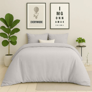 Dekbedovertrek Stonewashed - Grijs Outlet 200x200 Cm Dekbed Discounter - Dekbed-Discounter.nl