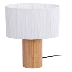 Leitmotiv Tafellamp 'Sheer Oval' 30cm hoog, kleur Ivoor