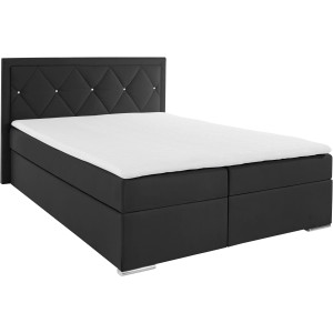 Leonique Boxspring Alfie, bestseller, optioneel met bedlade met strassteentjes in het hoofdbord, h2, h3 en h4 ter keuze