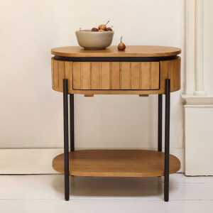 Kave Home Nachtkastje 'Licia' Mangohout, Met 1 lade