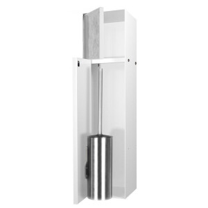 Looox Closed inbouw closetborstelrolhouder - 2 deuren - betegelbaar - wit cl-10-w