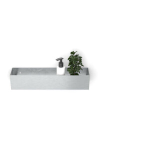 Looox Colour shelf box Special BoX rechthoek 30x10x10cm RVS geborsteld cshbox30rvs