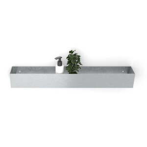 Looox Colour shelf box Special BoX rechthoek 60x10x10cm RVS geborsteld cshbox60rvs