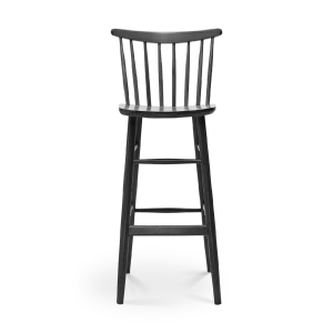 Lucia houten barkruk zwart gebeitst - 75 cm