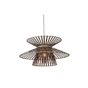 GOOD&MOJO Hanglamp 'Machu Picchu' Bamboe, 57cm, kleur Naturel/Bruin