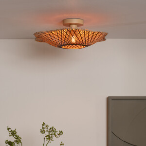 GOOD&MOJO Plafondlamp 'Madura' Bamboe, 44cm, kleur Naturel/Bruin