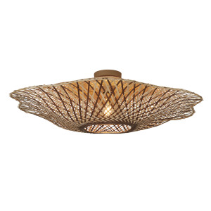 GOOD&MOJO Plafondlamp 'Madura' Bamboe, 87cm, kleur Naturel/Bruin