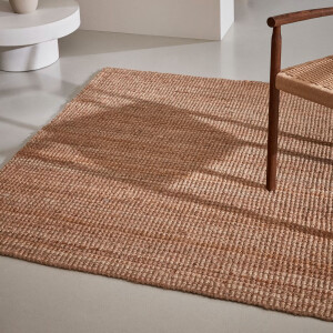 Kave Home Vloerkleed 'Madelin' Jute, 200 x 300cm, kleur Naturel