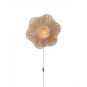 GOOD&MOJO Wandlamp 'Madura' Bamboe, 60cm, kleur Naturel/Bruin