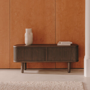 Kave Home TV-meubel 'Mailen' Essenhout, 120cm, kleur Donkerbruin