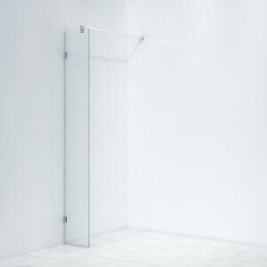 Marenza Bellini Inloopdouche - 30x200cm - scharnierbevestiging - 8mm veiligheidsglas - anti kalk - chroom WALKINFIXCONNECT-30