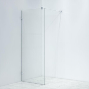 Marenza Bellini Inloopdouche - 80x200cm - scharnierbevestiging - 8mm veiligheidsglas - anti kalk - chroom WALKINFIXCONNECT-80