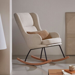 Kave Home Schommelstoel 'Maustin' Chenille, kleur Beige