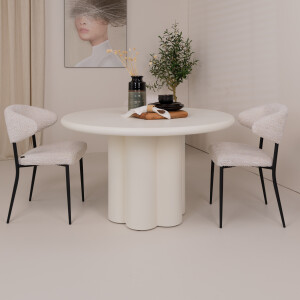 Tower Living Ronde Eettafel 'Melzo' 130cm, kleur Wit