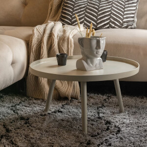 WOOOD Ronde Bijzettafel 'Mesa' Ø60cm, kleur Zand