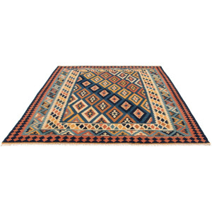 morgenland Wollen kleed Kelim Fars geheel gedessineerd 208 x 194 cm Omkeerbaar tapijt
