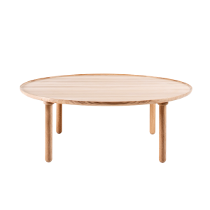 Mu coffee table houten salontafel whitewash - Ø 100 cm