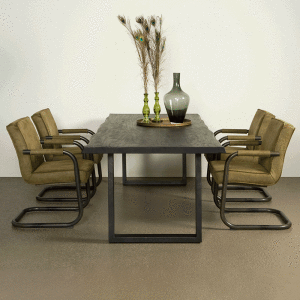 Tower Living Eettafel 'Ultimo' kleur Zwart, 240 x 100cm