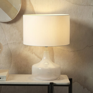 its about RoMi Tafellamp 'Reykjavik' Linnen, 46cm, kleur Wit
