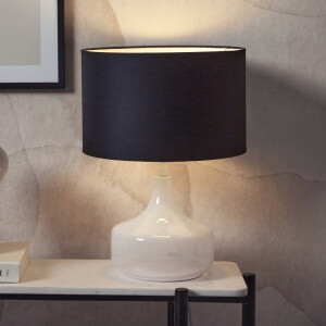 its about RoMi Tafellamp 'Reykjavik' Linnen, 46cm, kleur Zwart