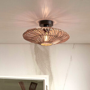 GOOD&MOJO Plafondlamp 'Zanzibar' Rotan, 40cm, kleur Naturel