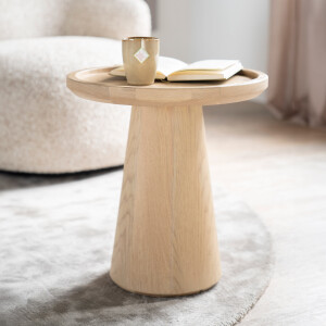 Eleonora Bijzettafel 'Leia' Eikenhout, 46cm