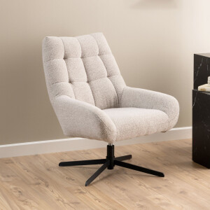 Sohome Draaifauteuil 'Nela' Bouclé, kleur Beige