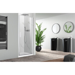 Nemo Pina draaideur 90x200cm 6mm Helder veiligheidsglas met antikalk links en rechts Wit 441.002.088.VM