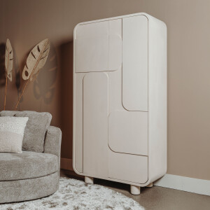 Tower Living Opbergkast 'Alviano' 190 x 100cm, kleur Beige