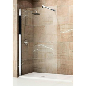 Novellini Giada inloopdouche 70x195cm met stabilisatiestang 100cm matchroom/helder giadah70-1b