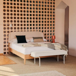 Kave Home Bed 'Octavia' Essenhout, 160 x 200cm