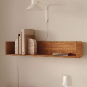Kave Home Wandplank 'Octavia' Essenhout, 90cm