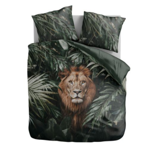 Dekbedovertrek - Jungle Lion - Lits-Jumeaux (240x220 Cm) - Meerkleurig Microvezel - - Zydante - Dekbed-Discounter.nl