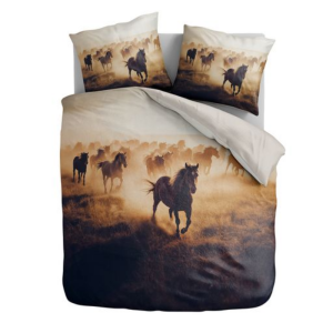 Dekbedovertrek - Horses Plains - Lits-Jumeaux (240x220 Cm) - Meerkleurig Microvezel - - Zydante - Dekbed-Discounter.nl