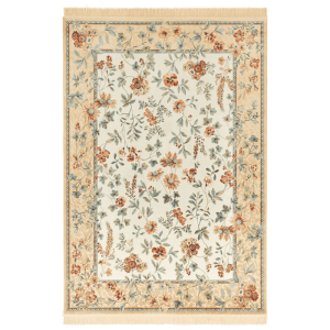 Vloerkleed Oriental Flowers - Geel Crème 140x95cm - Polypropyleen - Dekbed-Discounter.nl