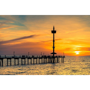 Papermoon Fotobehang Brighton pier Vliesbehang, eersteklas digitale print