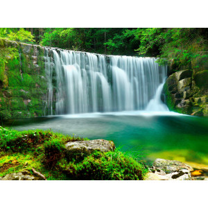 Papermoon Fotobehang Emerald Lake Waterfalls