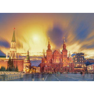 Papermoon Fotobehang Red Square Sunset Moscow
