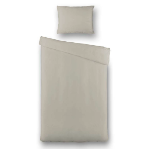 Dekbedovertrek Luna Uni - Eenpersoons (140x220 cm) - Off-white Microvezel - Dessin: Effen - Luna Bedding - Dekbed-Discounter.nl