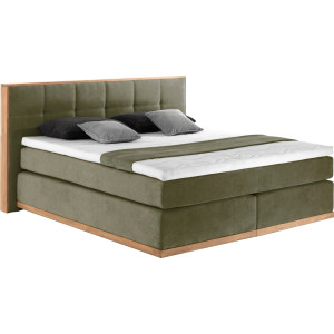 Places of Style Boxspring Vinton van massief eiken, verschillende hardheden (ook h4) (5-delig)