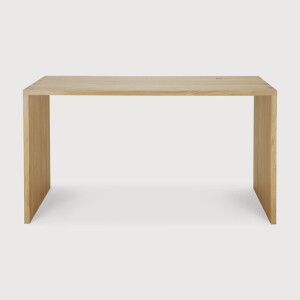 Ethnicraft Bureau 'U' Gevernist Eikenhout, 160 x 80cm, kleur Naturel