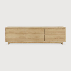 Ethnicraft TV-meubel 'Wave' Geolied Eikenhout, 210cm